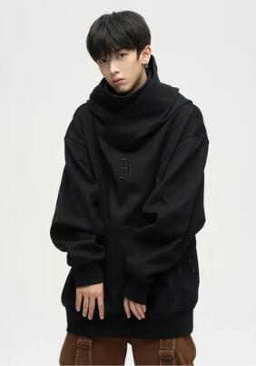Autumn Ninja Streetwear Turtleneck Hoodies for Men