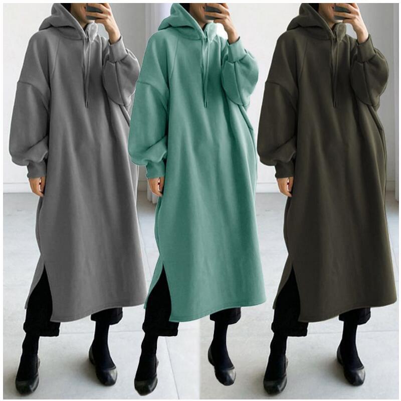 Mid-Length Fleece Pullover Sweater for Autumn & Winter