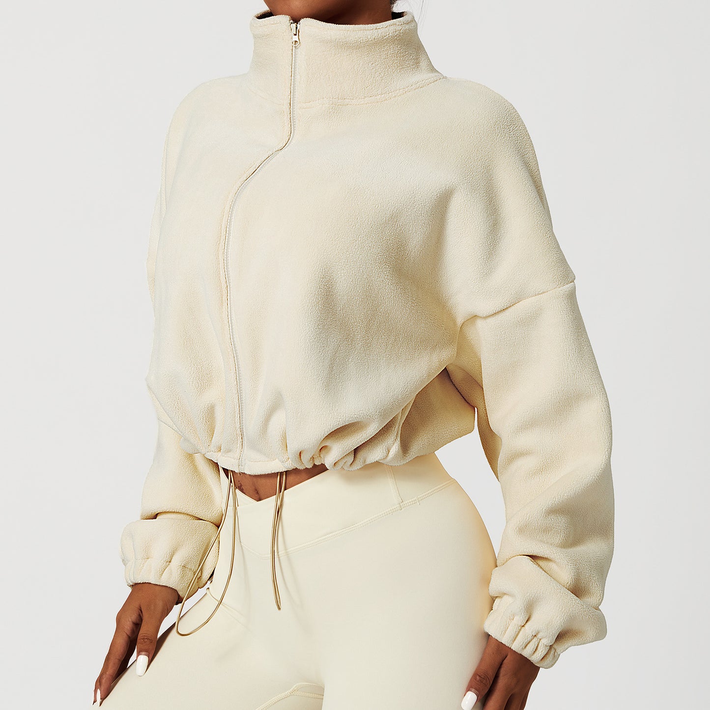 Women's Outdoor Loose Cashmere Sports Coat with Collar