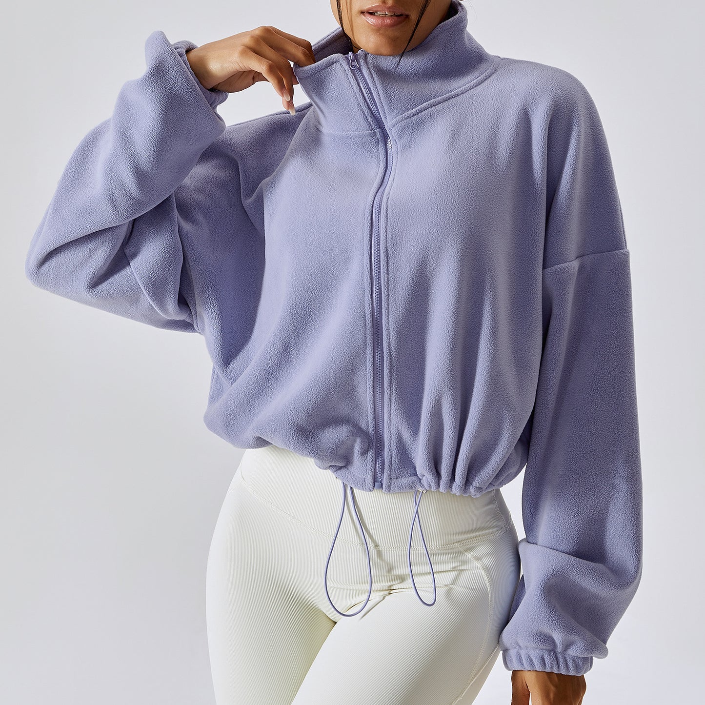 Women's Outdoor Loose Cashmere Sports Coat with Collar