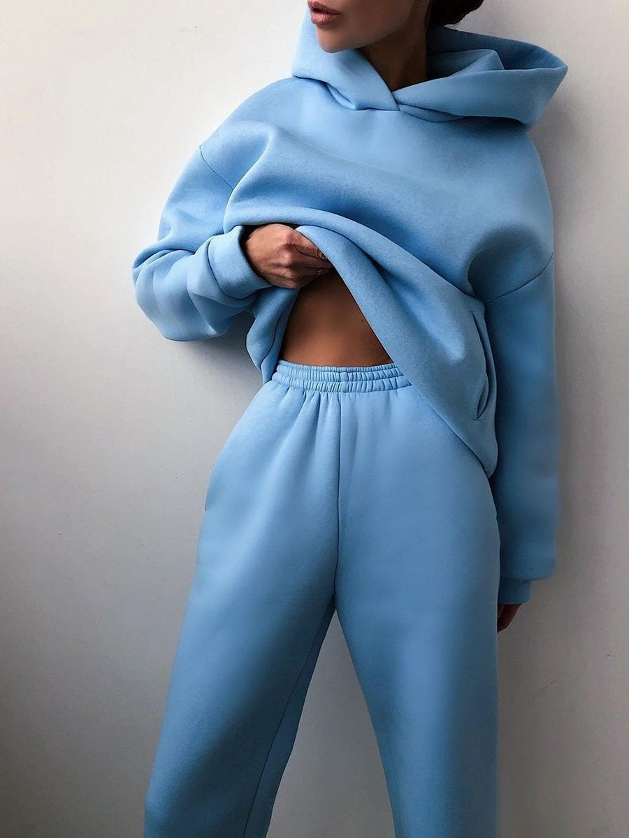 Women's Casual Hooded Sweater Tracksuit
