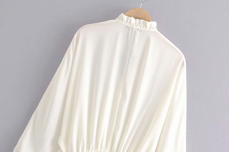 Summer V-Neck Lace Shirt with Cross Design