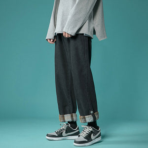 Men's Korean Nine-Point Loose Trendy Jeans