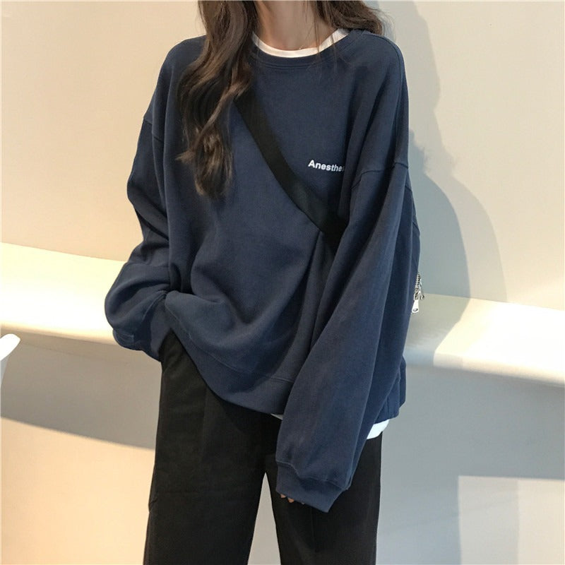 Autumn Loose Slim Long-Sleeved Sweatshirt for Women