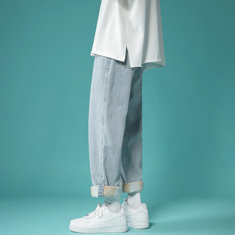 Men's Korean Nine-Point Loose Trendy Jeans