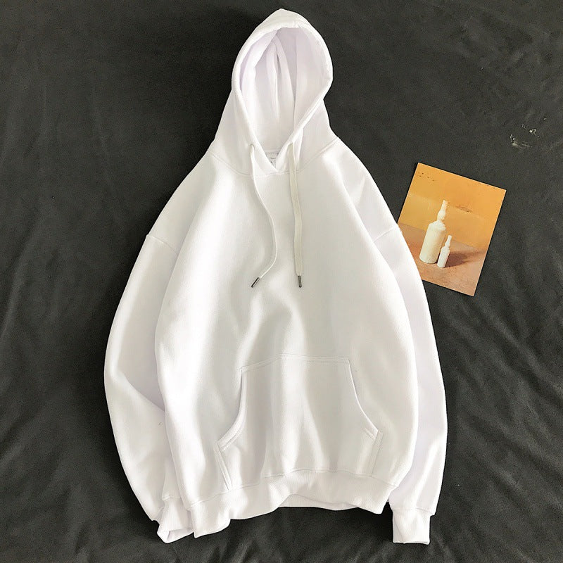 Men's Trendy Loose Solid Color Hooded Sweater