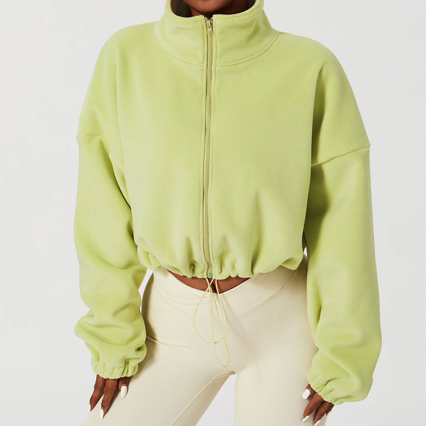 Women's Outdoor Loose Cashmere Sports Coat with Collar