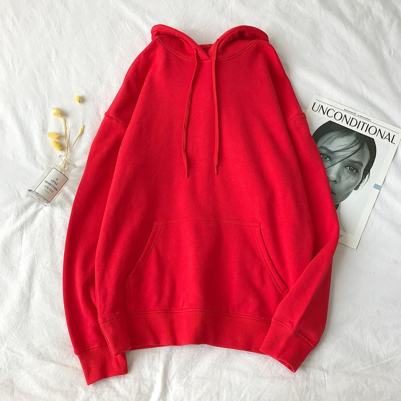 Men's Trendy Loose Solid Color Hooded Sweater