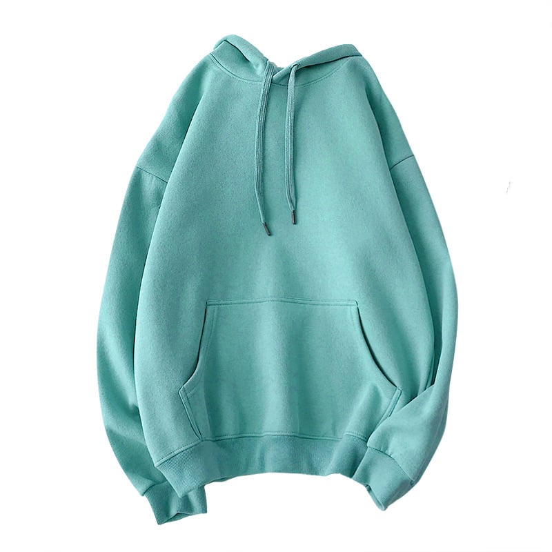 Men's Trendy Loose Solid Color Hooded Sweater