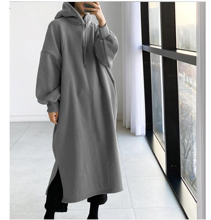 Mid-Length Fleece Pullover Sweater for Autumn & Winter