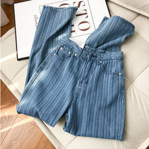 Loose High Waist Straight Leg Women's Jeans