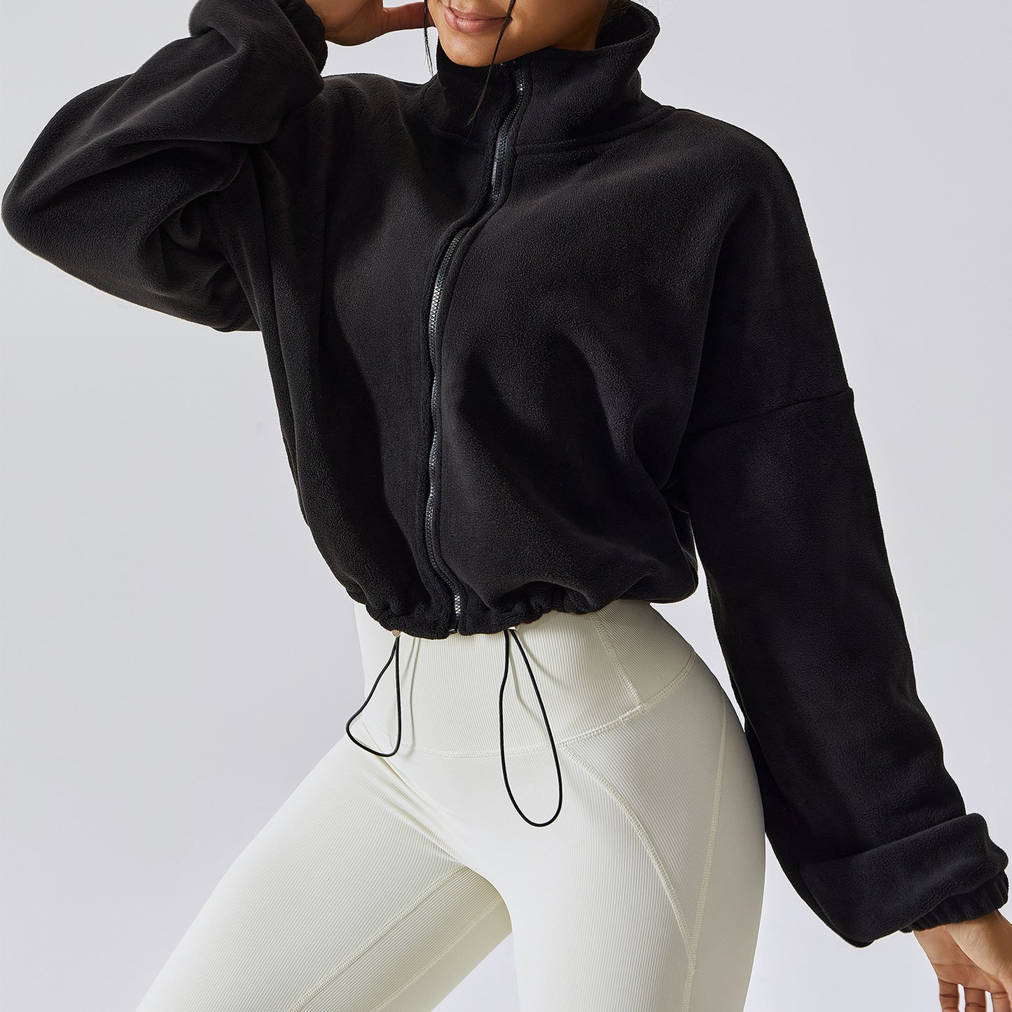 Women's Outdoor Loose Cashmere Sports Coat with Collar