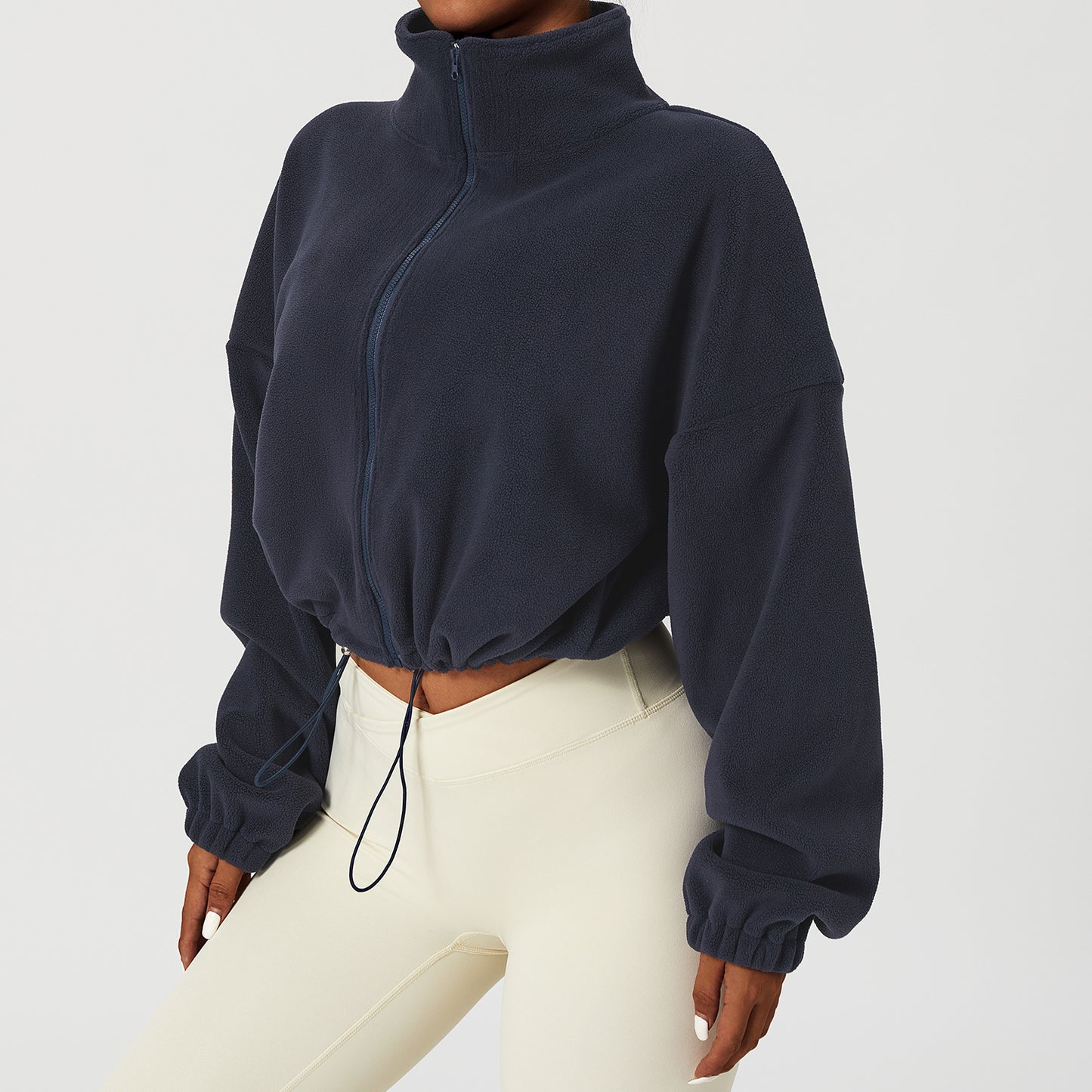Women's Outdoor Loose Cashmere Sports Coat with Collar