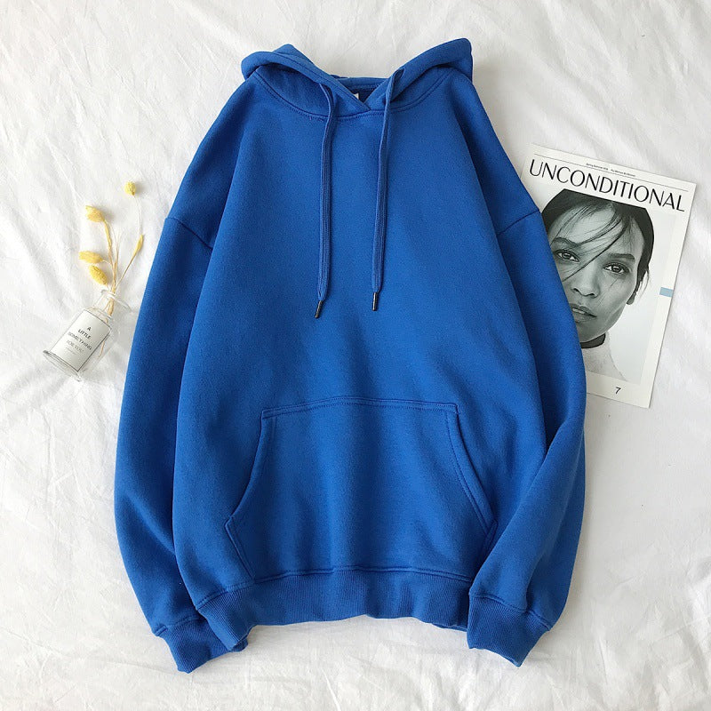 Men's Trendy Loose Solid Color Hooded Sweater