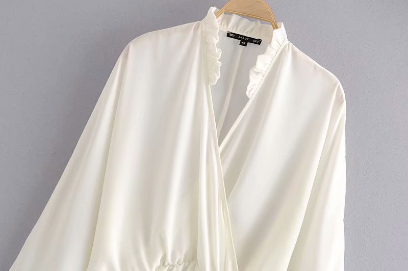 Summer V-Neck Lace Shirt with Cross Design