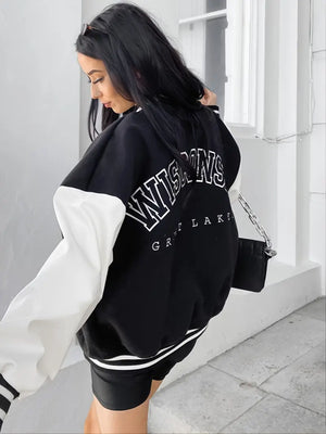 Women's Winter Baseball Sports Jacket - Loose Fit